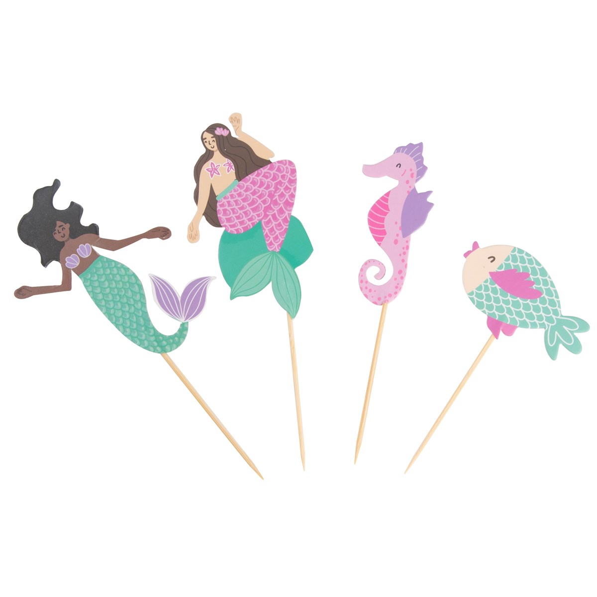 Cupcake Set - Mermaid (24 Cases And Toppers)