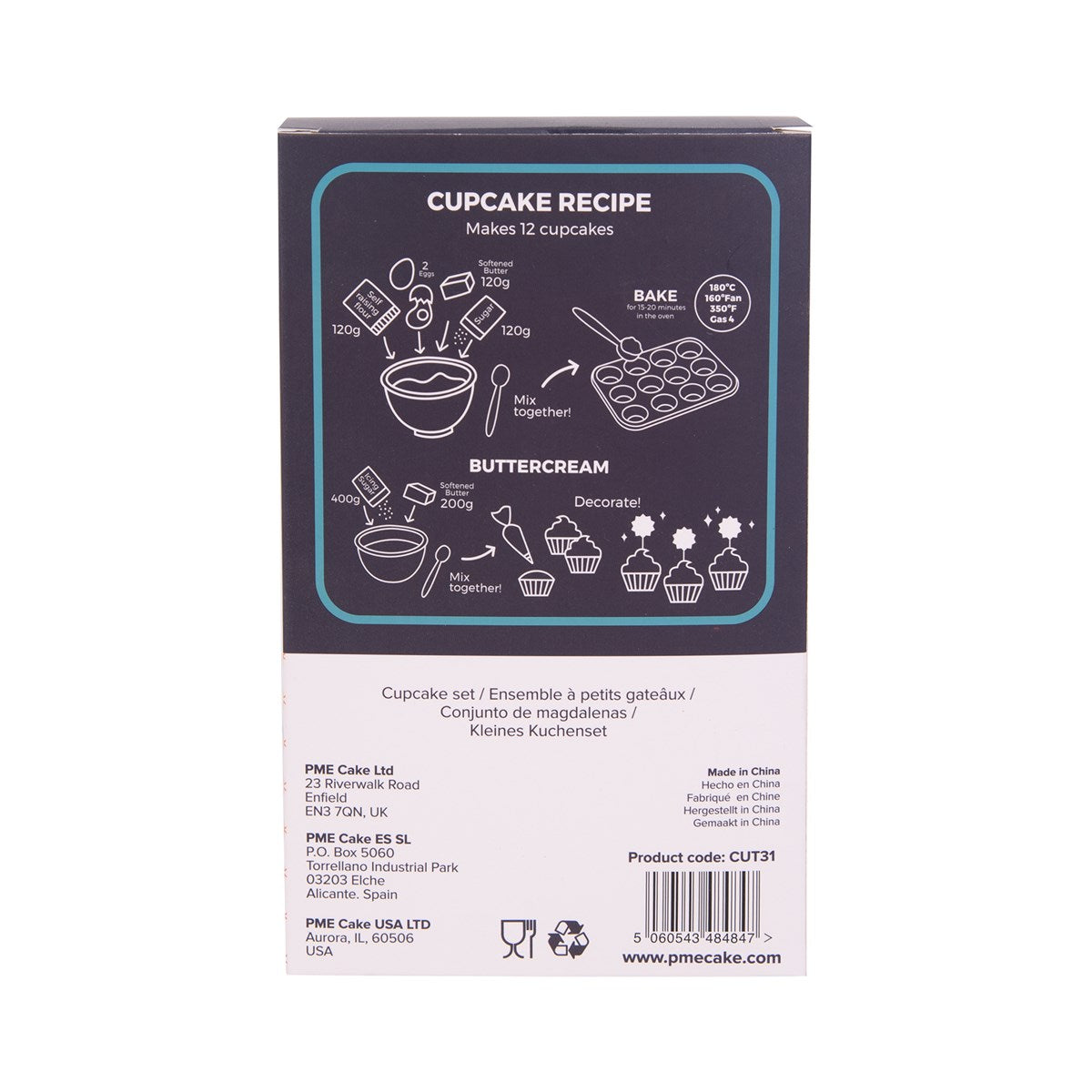 Cupcake Set - Eid Mubarak (24 Cases And Toppers)