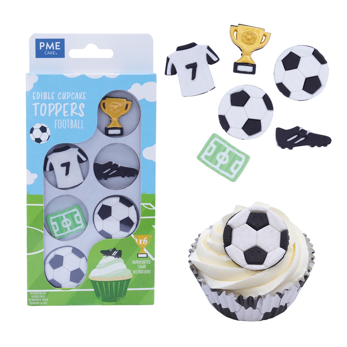Edible Soccer Cupcake Topper