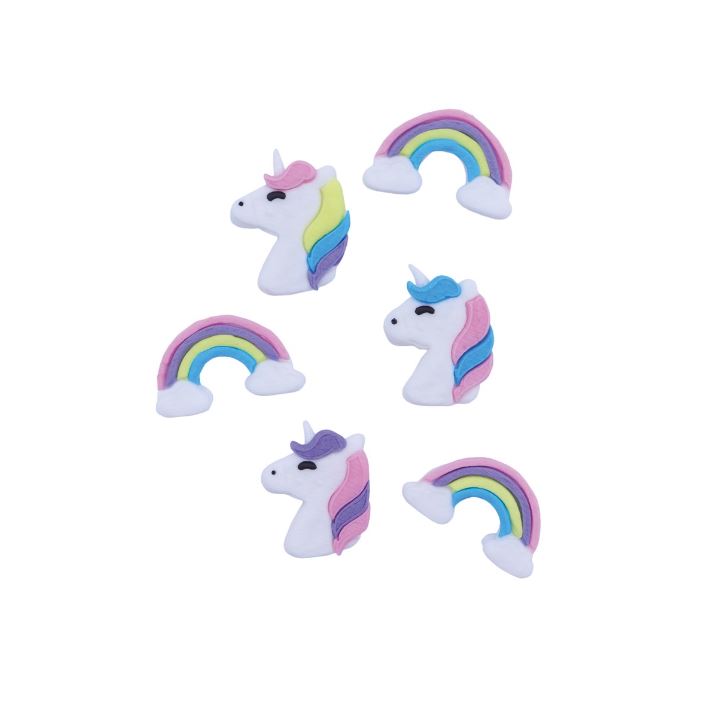 Edible Cupcake Toppers, Fantasy Unicorn, Pk/6