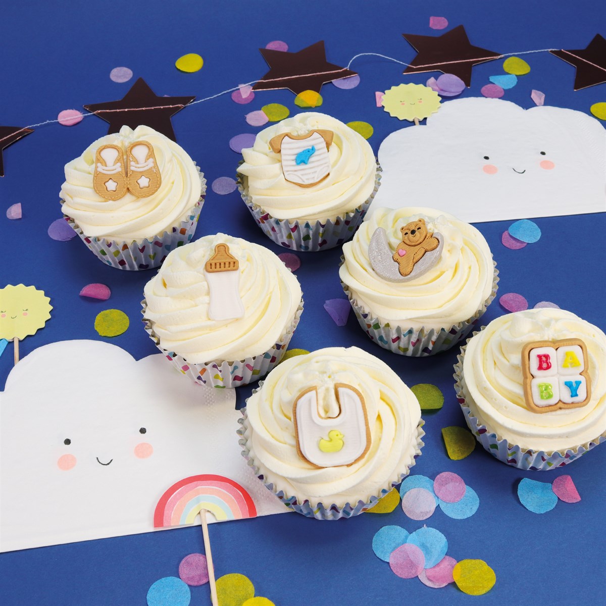 Edible Cupcake Toppers, Baby, Pk/6