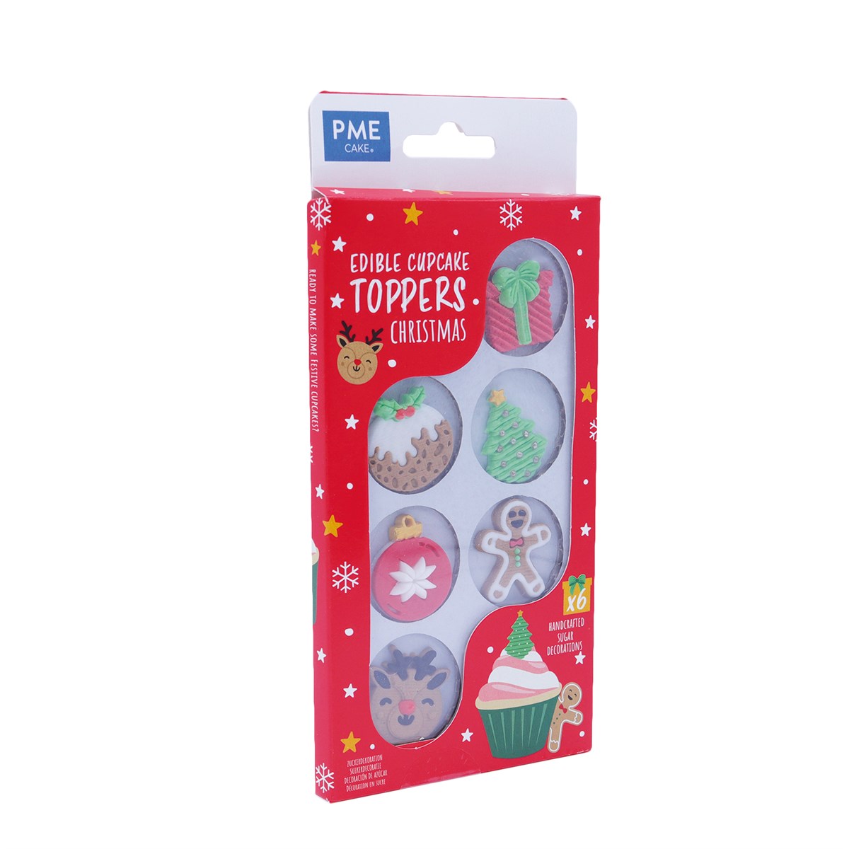 Edible Cupcake Toppers, Christmas, Pk/6