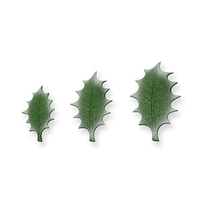 Foliage Plunger Cutters - Larger Veined Holly Leaf Set of 3