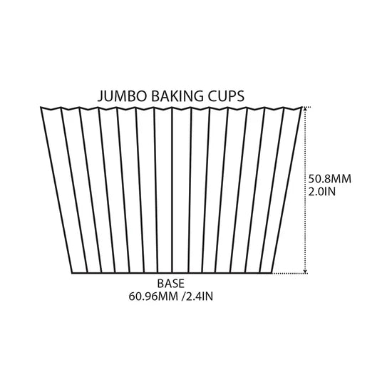 Jumbo Elegant Baking Cups - Cupcake Creations
