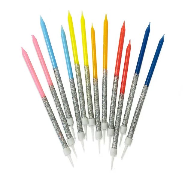 Packed Party People Multi-color Birthday Candle