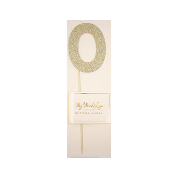Gold Glitter Number Picks