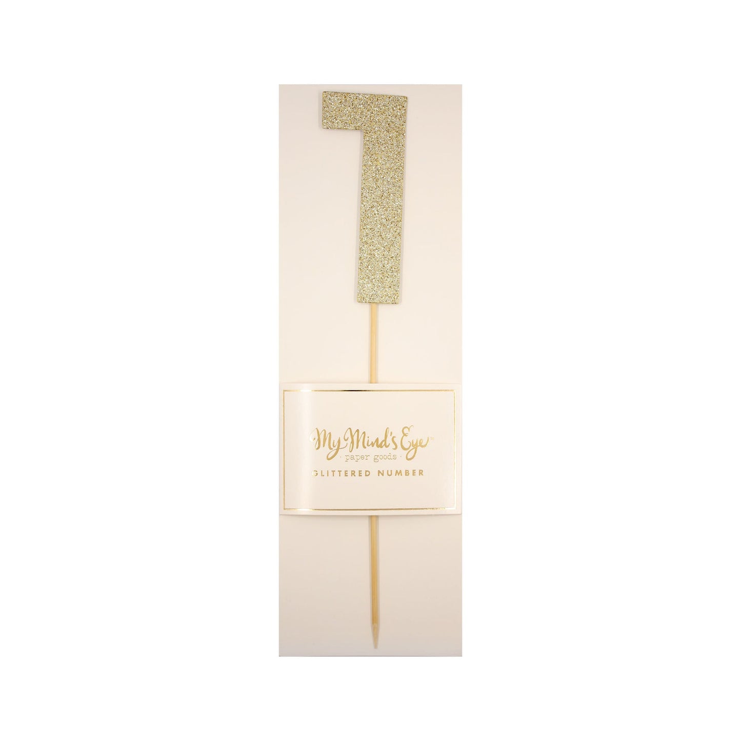 Gold Glitter Number Picks
