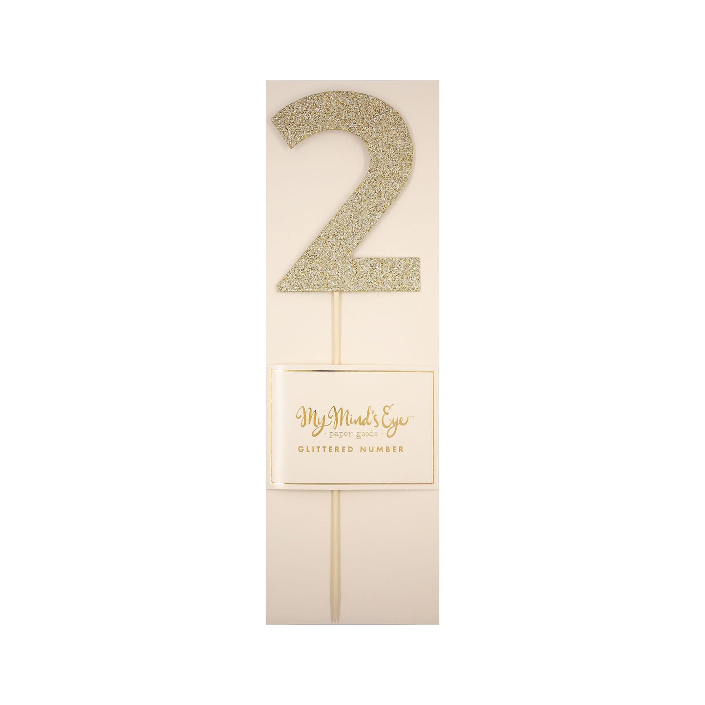 Gold Glitter Number Picks