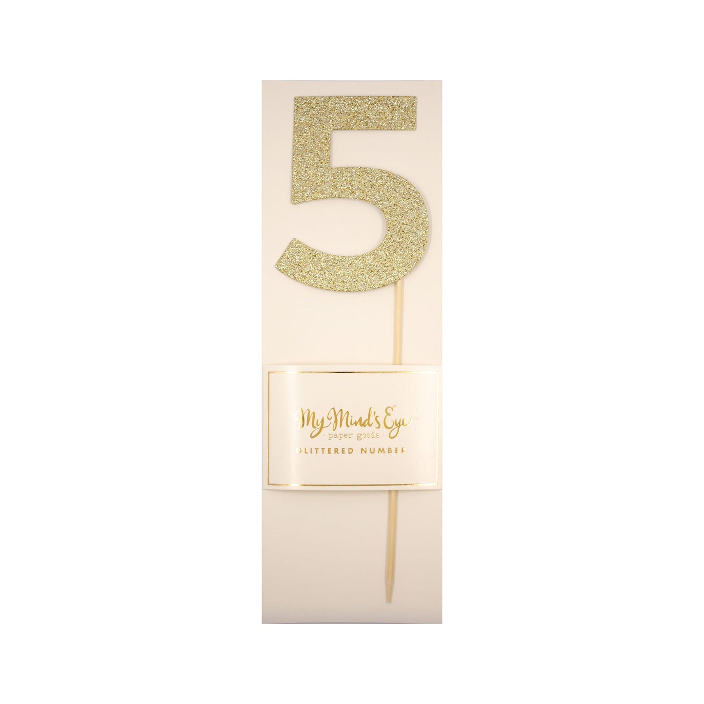 Gold Glitter Number Picks