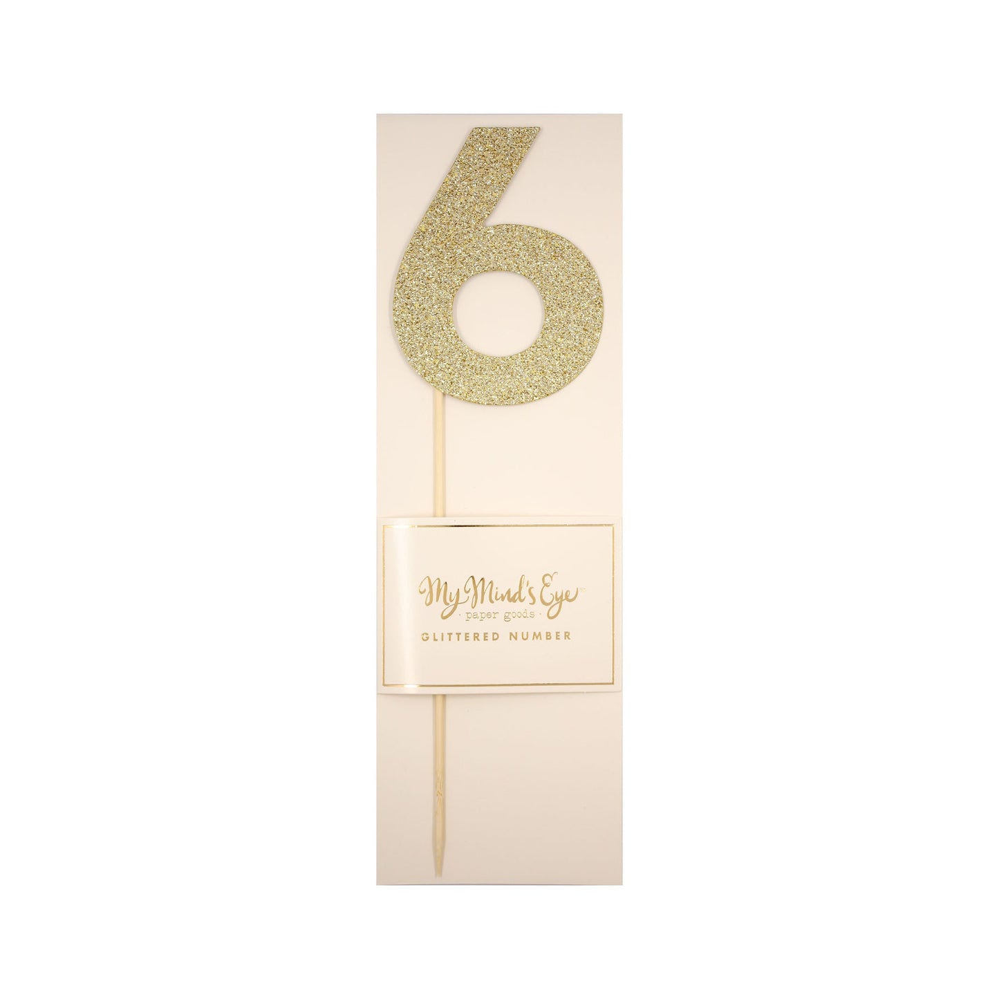 Gold Glitter Number Picks