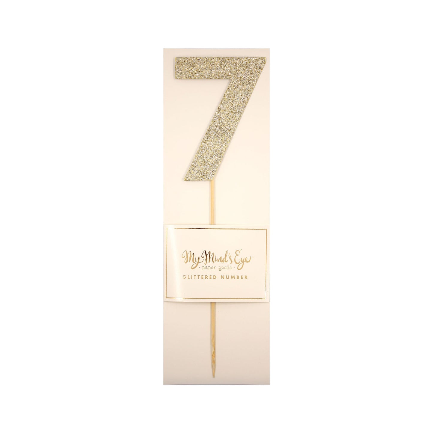 Gold Glitter Number Picks