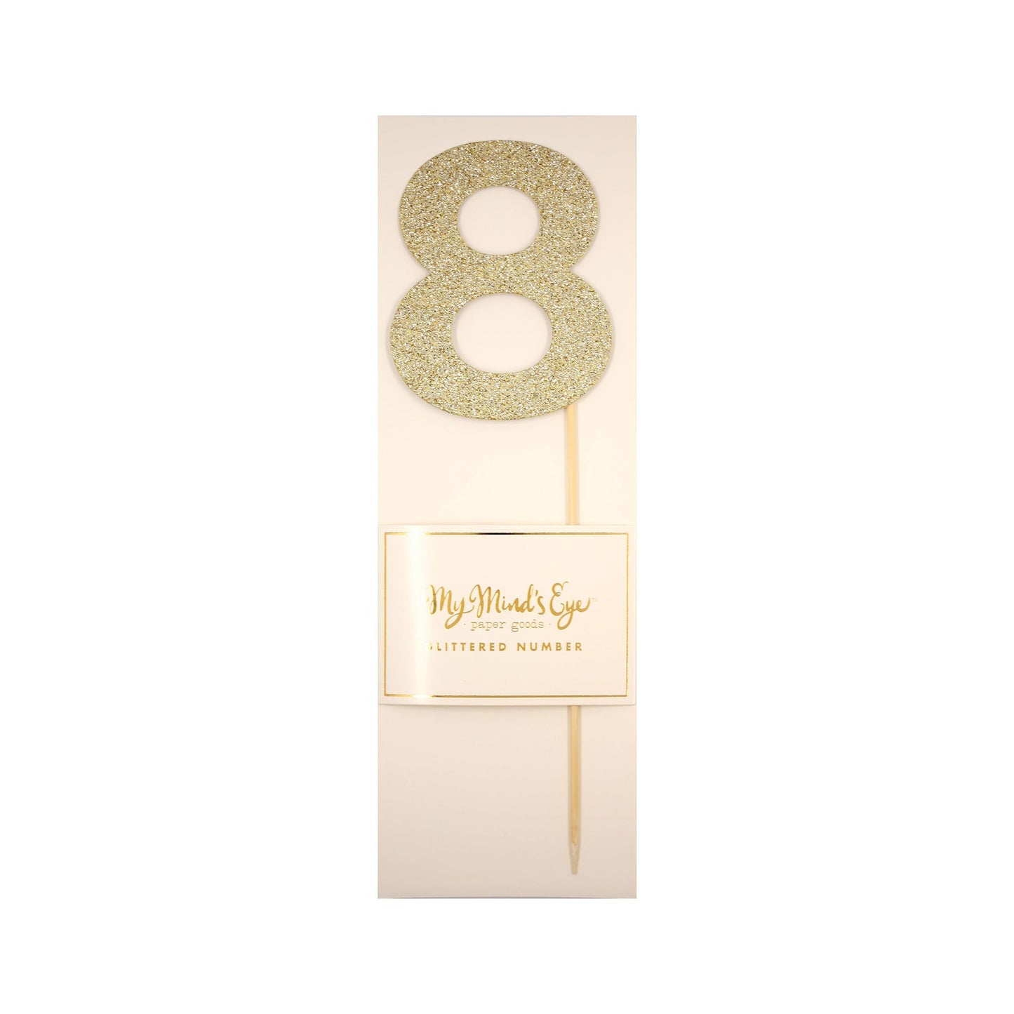 Gold Glitter Number Picks