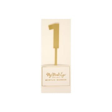 Gold Acrylic Number Pick