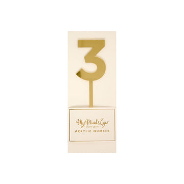 Gold Acrylic Number Pick