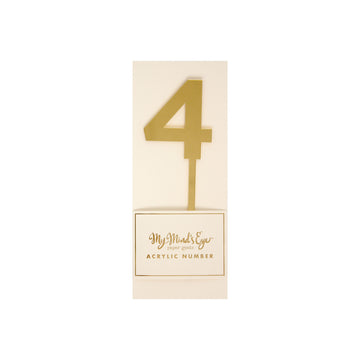 Gold Acrylic Number Pick