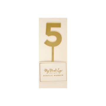 Gold Acrylic Number Pick