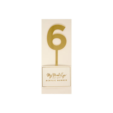 Gold Acrylic Number Pick