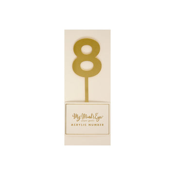 Gold Acrylic Number Pick