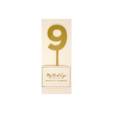Gold Acrylic Number Pick