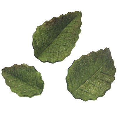 Stainless Steel Cutters - Rose Leaf Serrated Set of 3