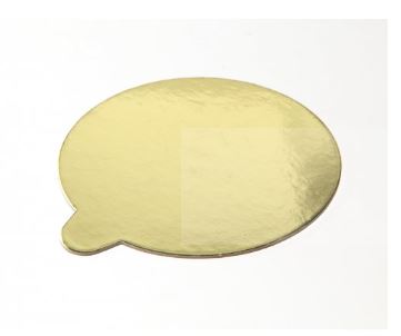 3 3/4x3" Round Monoportion Double Sided Gold / Silver Board