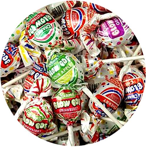 Charms Assorted Fruit Flavor Blow Pop Lollipops