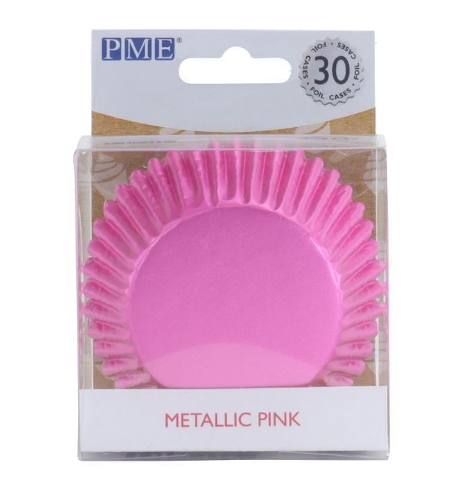 Metallic Baking Cup - Pink Pk/30