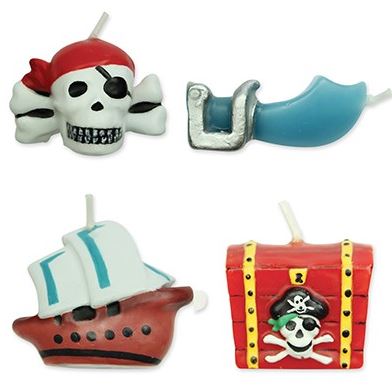 CANDLES - PIRATES SET OF 4