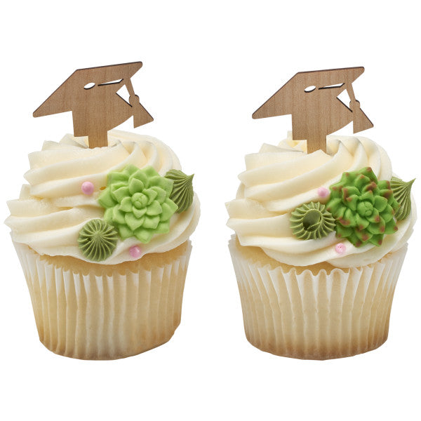 Grad Cap Cupcake Picks