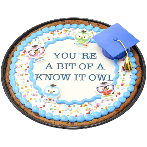 Blue Grad Cap with Tassels Layon