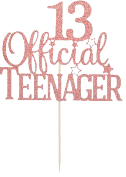13 Official Teenager Cake Topper
