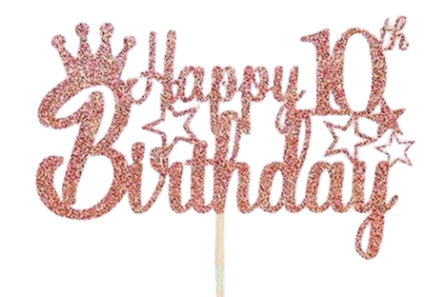 Happy 10st Birthday Cake Topper