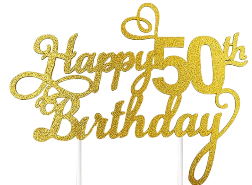 Happy 50th Birthday Cake Topper
