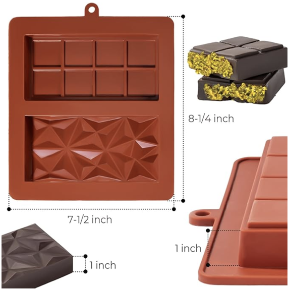 Deep Dubai Chocolate Bar Mold