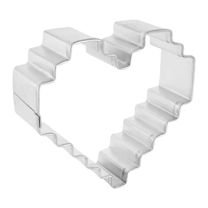 Heart Pixelated Cookie Cutter (3")