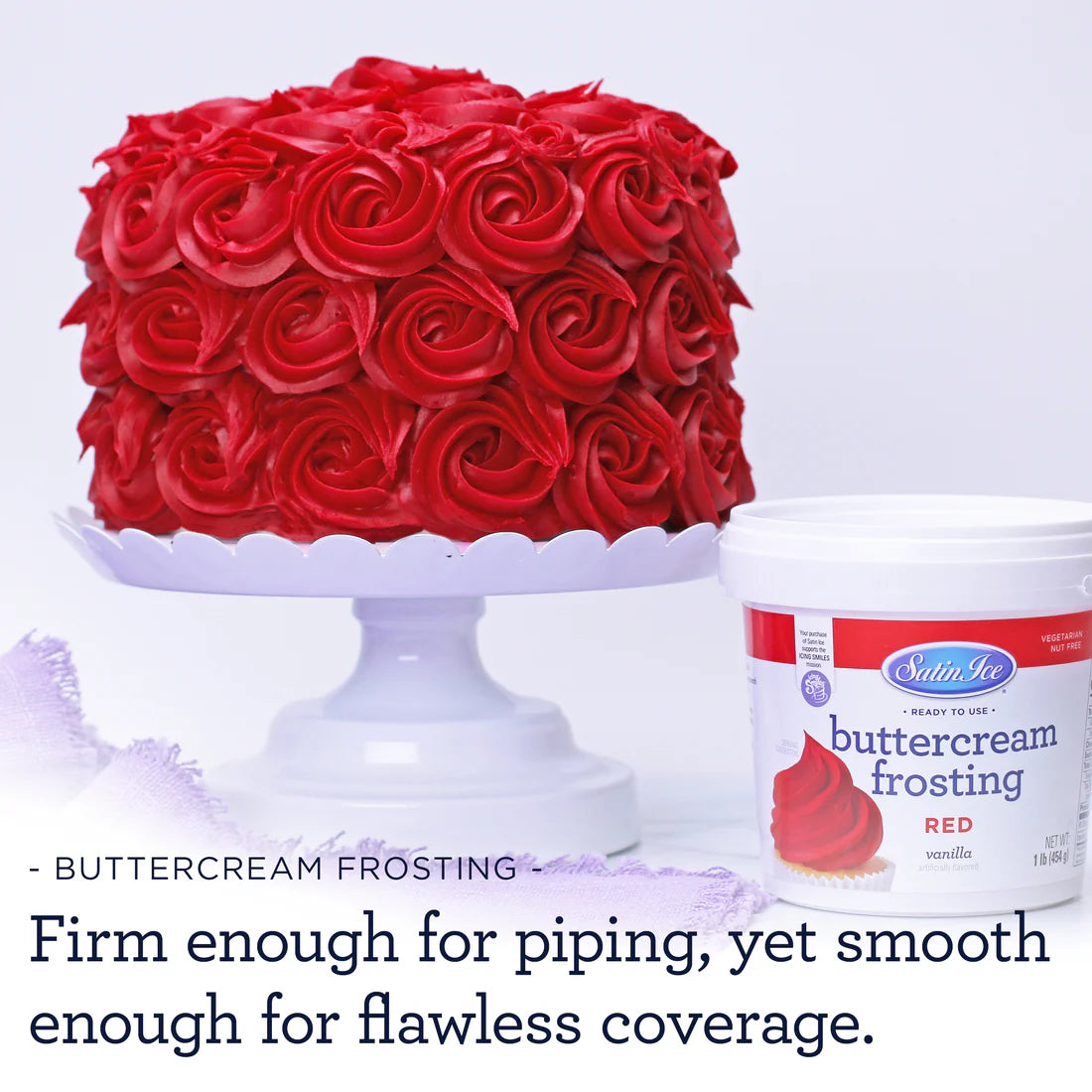 Red Vanilla Buttercream Frosting 1Lb