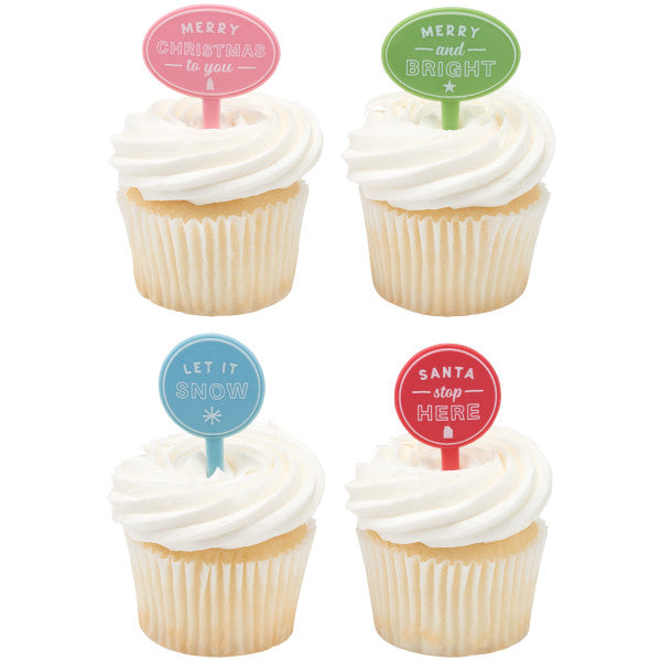 Christmas Assortment Cupcake Picks