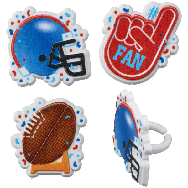 Football Cupcake Rings