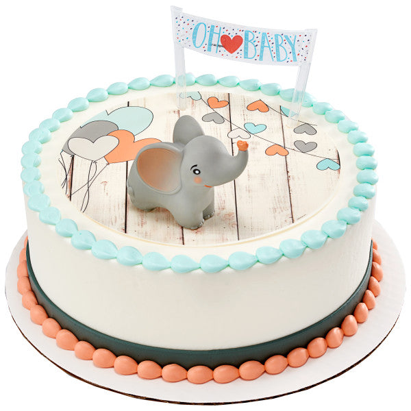Oh Baby Elephant Cake Topper