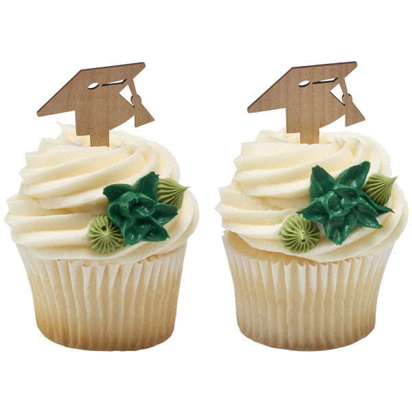 Grad Cap Cupcake Picks