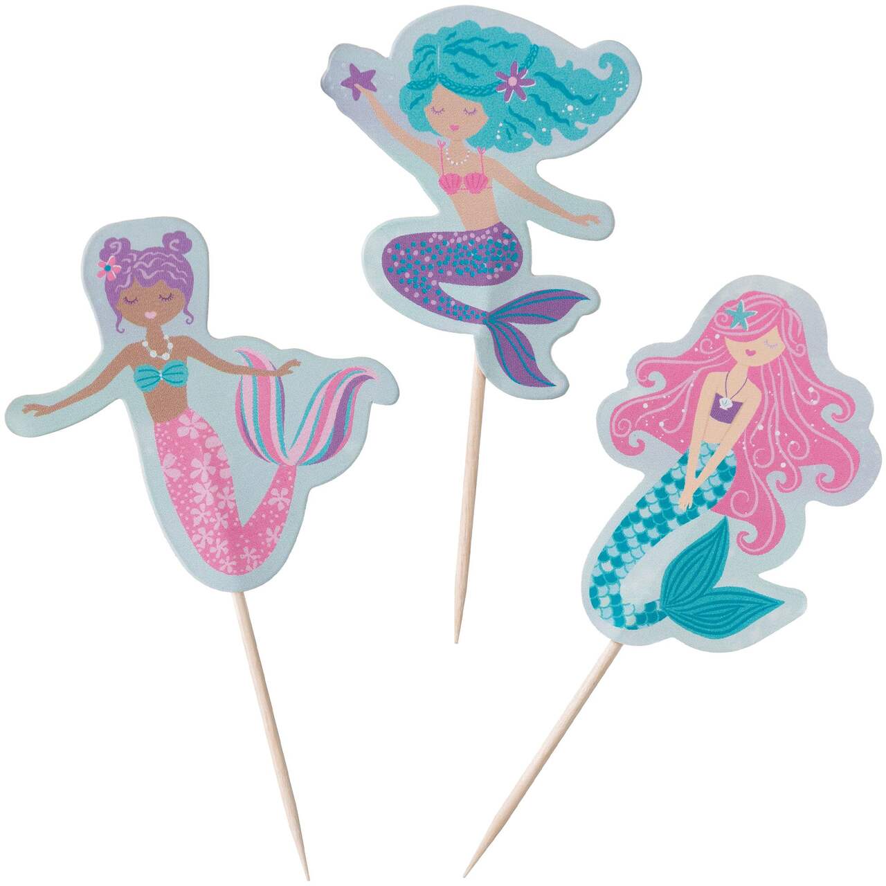 Mermaid Cupcake Cake Decorating Picks