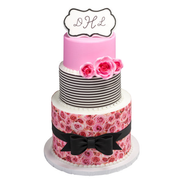 Gum Paste Bow - Printed and Solid Black