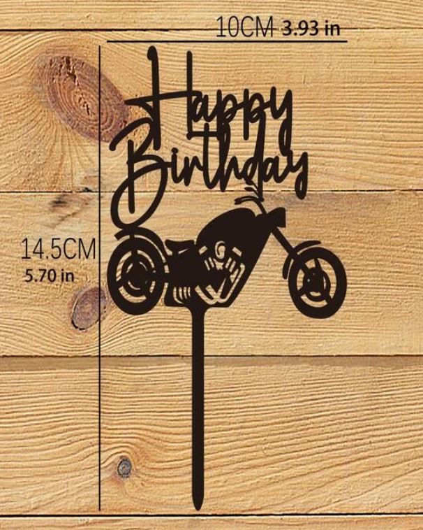 Car & Motorcycle Design Cake Topper