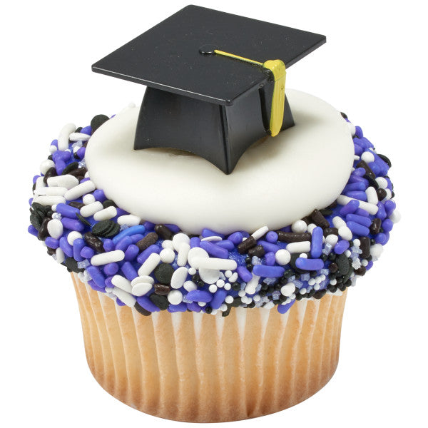 3D Grad Hat Cupcake Picks