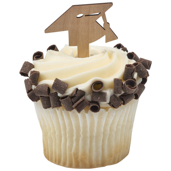 Grad Cap Cupcake Picks