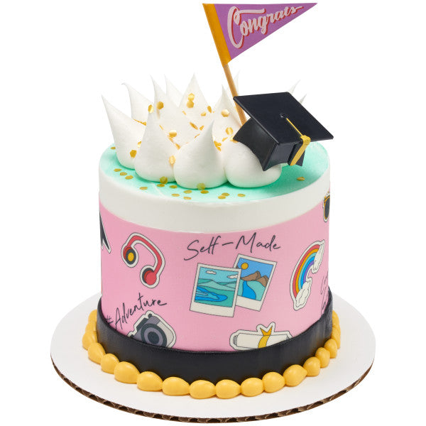 3D Grad Hat Cupcake Picks