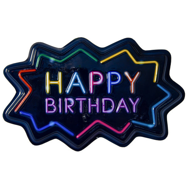 Neon Happy Birthday Pop Tops
