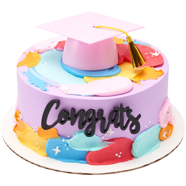 Pink Smooth Grad Hat Layon