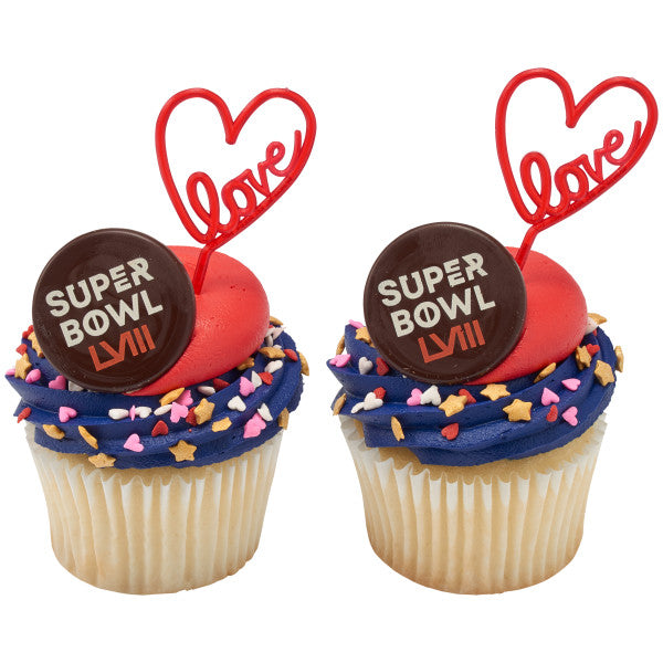 Neon Heart Cupcake Picks
