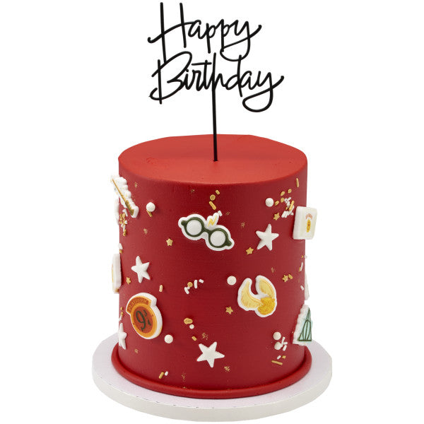 Happy Birthday Black Vertical Layon